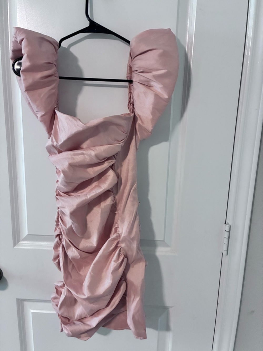 Oh Polly Blush Pink Ruched Mini Dress size 6